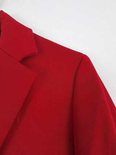Second-Hand - Sportmax Scarlet Long Blazer Style Coat Size 6 - SwapUp