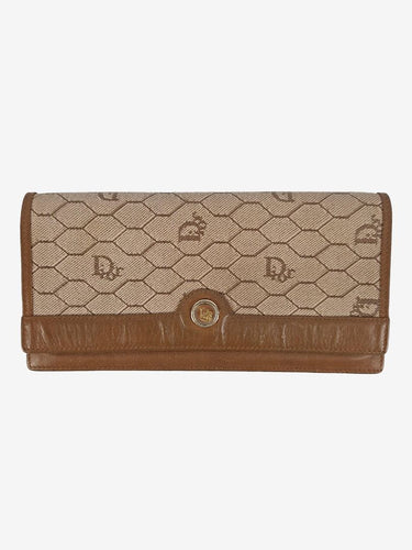 Dior Vintage Tan Monogram Envelope Wallet
