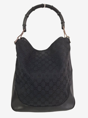 Gucci Vintage Monogram Bamboo Top Handle Hobo Bag