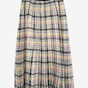 Second-Hand - Bande Studio Pink & Yellow Check Pleated Midi Skirt Size S - SwapUp