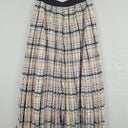 Second-Hand - Bande Studio Pink & Yellow Check Pleated Midi Skirt Size S - SwapUp