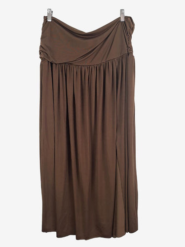 Saba Chocolate Ruched Fold Over Skirt Size XL