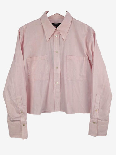 Saba Cotton Candy Stripe Boxy Cropped Shirt Size 16