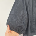 Second-Hand - Witchery Semi Sheer Embroidered Summer Staple Blouse Size 8 - SwapUp