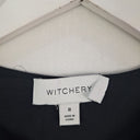 Second-Hand - Witchery Semi Sheer Embroidered Summer Staple Blouse Size 8 - SwapUp