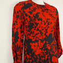 Second-Hand - Closet London Red Floral Shadows A Line Dress Size 12 - SwapUp