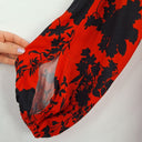 Second-Hand - Closet London Red Floral Shadows A Line Dress Size 12 - SwapUp