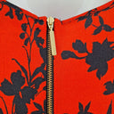 Second-Hand - Closet London Red Floral Shadows A Line Dress Size 12 - SwapUp