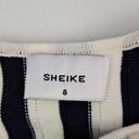Second-Hand - Sheike Navy Ribbed Striped Knit Top Size 8 - SwapUp