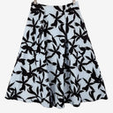 Second-Hand - Atmos & Here Floral Silhouette Floaty A Line Skirt Size 8 - SwapUp