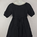 Second-Hand - Princess Highway Black Linen Blend Mini Dress Size 12 - SwapUp