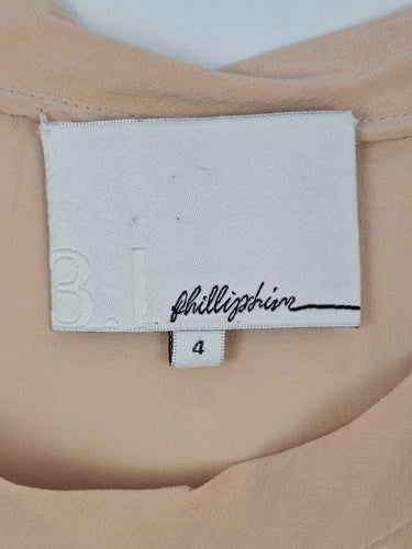 Second-Hand - Phillip Lim Asymmetrical Hem Laser Cut Top Size 8 - SwapUp