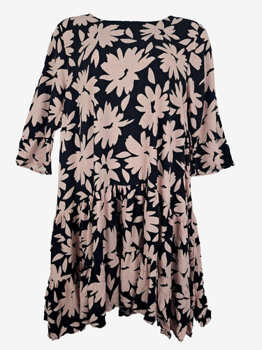 Mister Zimi Soft Pink Floral Drop Waist Dress Size 16