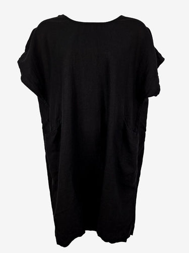 Second-Hand Banana Blue Relaxed Fit Essential Black Linen Dress Size S SwapUp Second-Hand Banana Blue Relaxed Fit Essential Black Linen Dress Size S SwapUp