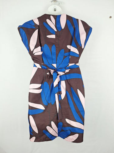 Second-Hand - Leonard St Dark Plum Tie Waist Dress Size 10 - SwapUp