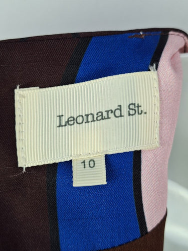 Second-Hand - Leonard St Dark Plum Tie Waist Dress Size 10 - SwapUp