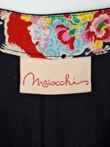 Second-Hand - Maiocchi Capsule Wide Leg Linen Blend Pants Size 6 - SwapUp