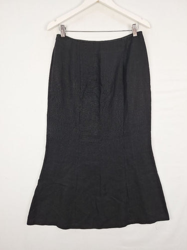Second-Hand - Hobbs Panelled Flared Linen Midi Top Size 12 - SwapUp