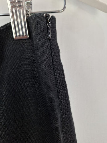 Second-Hand - Hobbs Panelled Flared Linen Midi Top Size 12 - SwapUp