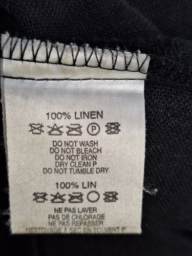 Second-Hand - Hobbs Panelled Flared Linen Midi Top Size 12 - SwapUp