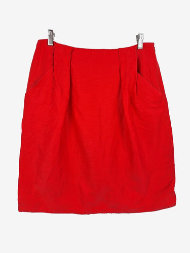 Country Road Rose Pink Silk Linen Skirt Size 14