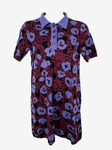 Gorman Metallic Purple Leopard Polo Style Dress Size 12