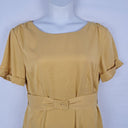 Second-Hand - Ergonaut Mustard Belted Shift Dress Size 14 - SwapUp