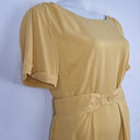 Second-Hand - Ergonaut Mustard Belted Shift Dress Size 14 - SwapUp