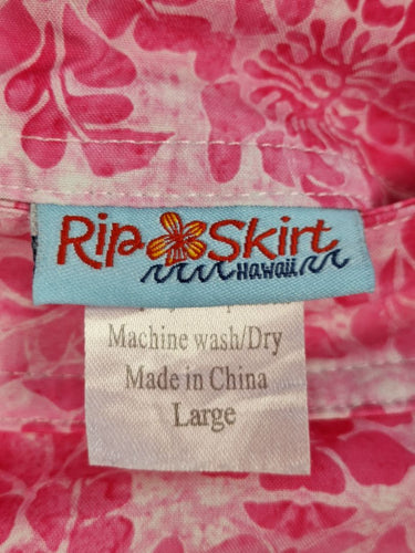 Second-Hand - RipSkirt Bright Pink Hawaiian Inspired Skirt Size L - SwapUp