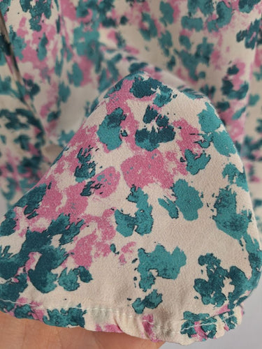 Second-Hand - by WILLA Splattered Water Paint Style Blouse Size 12 - SwapUp