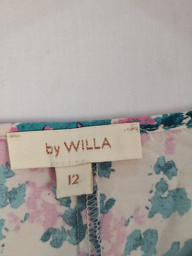 Second-Hand - by WILLA Splattered Water Paint Style Blouse Size 12 - SwapUp