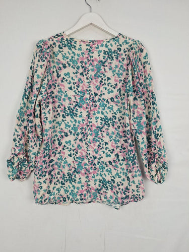 Second-Hand - by WILLA Splattered Water Paint Style Blouse Size 12 - SwapUp