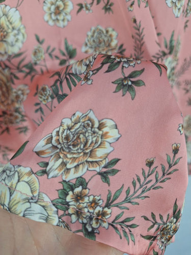 Second-Hand - Postie Peachy Pink Floral Blouse Size 12 - SwapUp