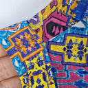 Second-Hand - Blue Illusion Bright Aztec Silk Beaded Midi Dress Size S - SwapUp