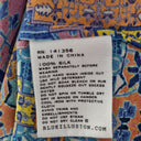 Second-Hand - Blue Illusion Bright Aztec Silk Beaded Midi Dress Size S - SwapUp