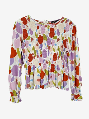 Mister Zimi Muted Spring Shapes Blouse Size 8