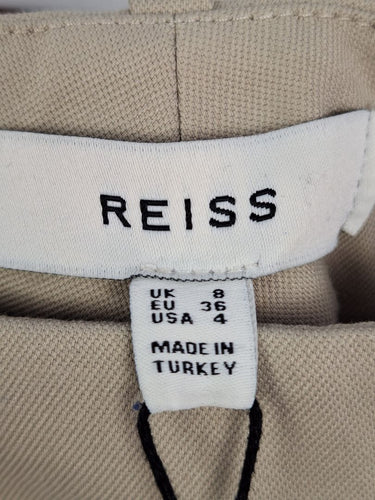 Second-Hand - Reiss Dusty Beige Tapered Pants Size 8 - SwapUp