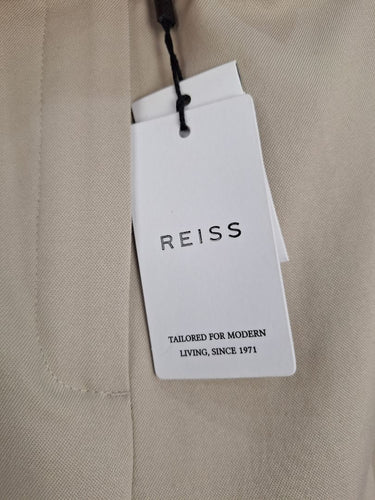 Second-Hand - Reiss Dusty Beige Tapered Pants Size 8 - SwapUp