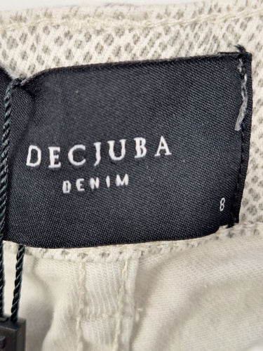 Second-Hand - Decjuba Grey Reptile High Rise Skinny Jeans Size 8 - SwapUp