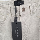 Second-Hand - Decjuba Grey Reptile High Rise Skinny Jeans Size 8 - SwapUp
