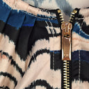 Second-Hand - Karen Millen Satin Quarter Zip Wavy Blur Top Size 8 - SwapUp