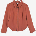 Second-Hand - Veronika Maine Dusty Rose Lace Front Shirt Size 8 - SwapUp