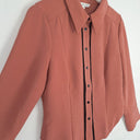 Second-Hand - Veronika Maine Dusty Rose Lace Front Shirt Size 8 - SwapUp
