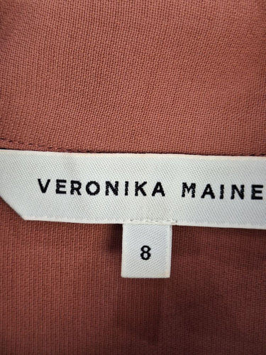 Second-Hand - Veronika Maine Dusty Rose Lace Front Shirt Size 8 - SwapUp