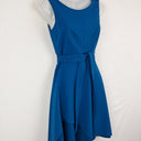 Second-Hand - Karen Millen Vibrant Blue Wavy High Low Dress Size 8 - SwapUp