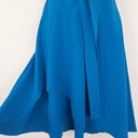 Second-Hand - Karen Millen Vibrant Blue Wavy High Low Dress Size 8 - SwapUp