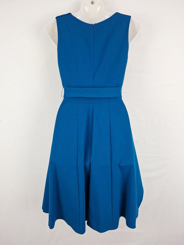 Second-Hand - Karen Millen Vibrant Blue Wavy High Low Dress Size 8 - SwapUp