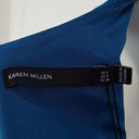 Second-Hand - Karen Millen Vibrant Blue Wavy High Low Dress Size 8 - SwapUp