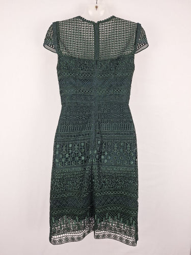 Second-Hand - Review Dark Forest Lace Cap Sleeve Dress Size 8 - SwapUp