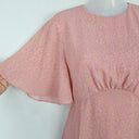 Second-Hand - Seed Pink Leopard Feminine Flutter Dress Size 8 - SwapUp